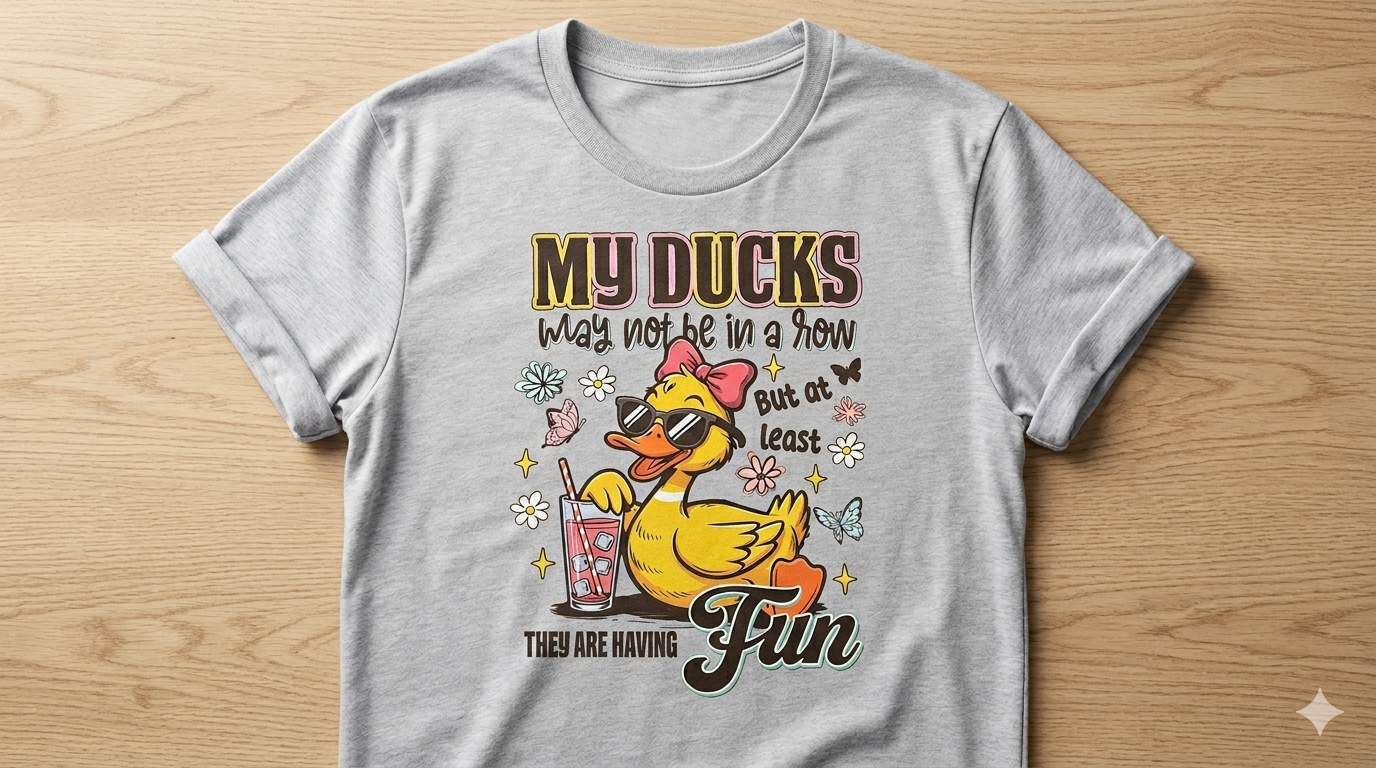 Fun-Loving Duck Graphic Tee