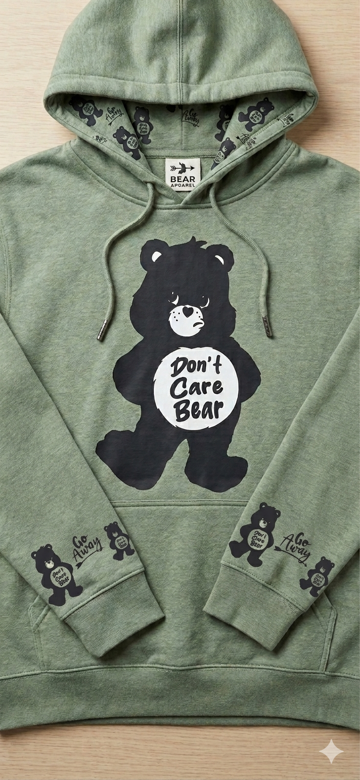 "Don't Care Bear" Essential Hoodie